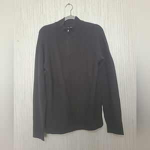 NWT Flag And Anthem Size Medium Dark Gray Quarter Zip Sweater #1